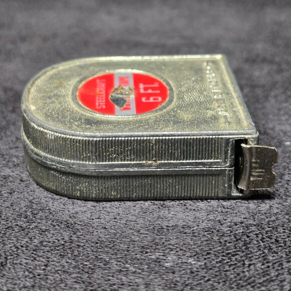 Vintage Silver Stanley White Tape 6 Foot Tape Measure & 2 Inches Made in USA - Picture 6 of 14